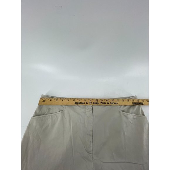 Ruby Rd Women's Plus Beige Cropped Crop Stretch Khaki Pants Size 16 - Picture 7 of 12